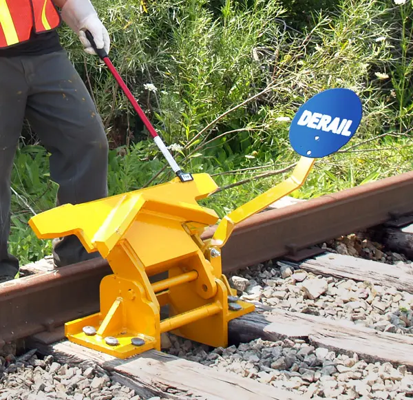 Two-Way Railroad Derails with Pop Up Sign Holder