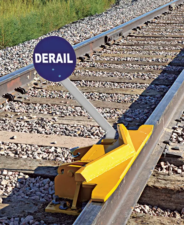 Heavy Duty Two-Way Railroad Derails with Manual  Sign Holder