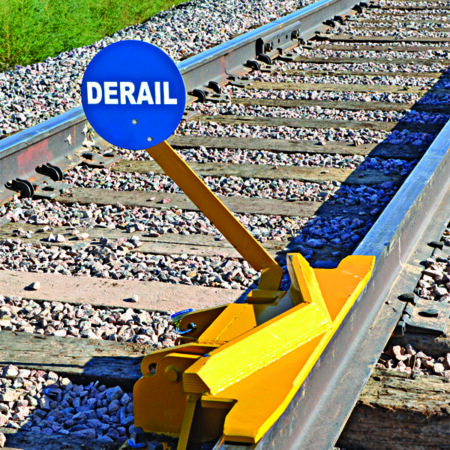 Heavy Duty Two-Way Railroad Derails with Pop Up Sign Holder