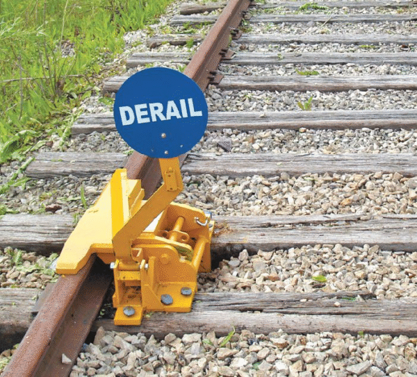 Heavy Duty One-Way Railroad Derails with Pop Up Sign Holder