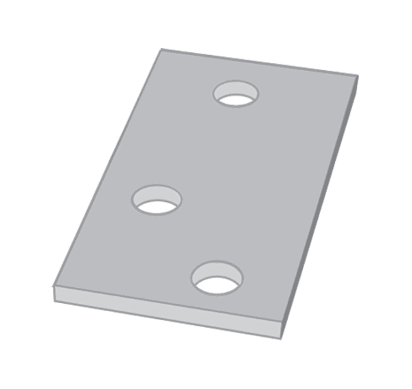 Shim Kit for Hinged Derail with Manual Lift Sign Holder - 3 Holes
